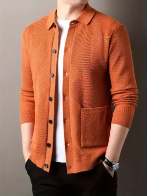 Herenvest met geometrisch patroon - Vest met reverskraag