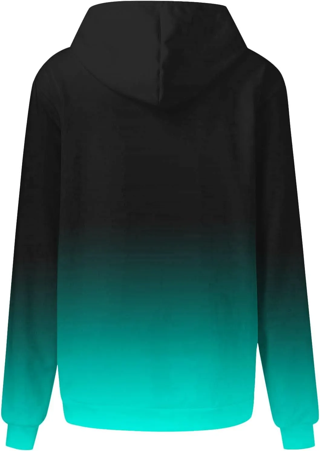Hoodies For Women 2024 Causal Fall Fashion Oversized Hooded Sweatshirt Gradient Color Drawstring Pullover Hoodie