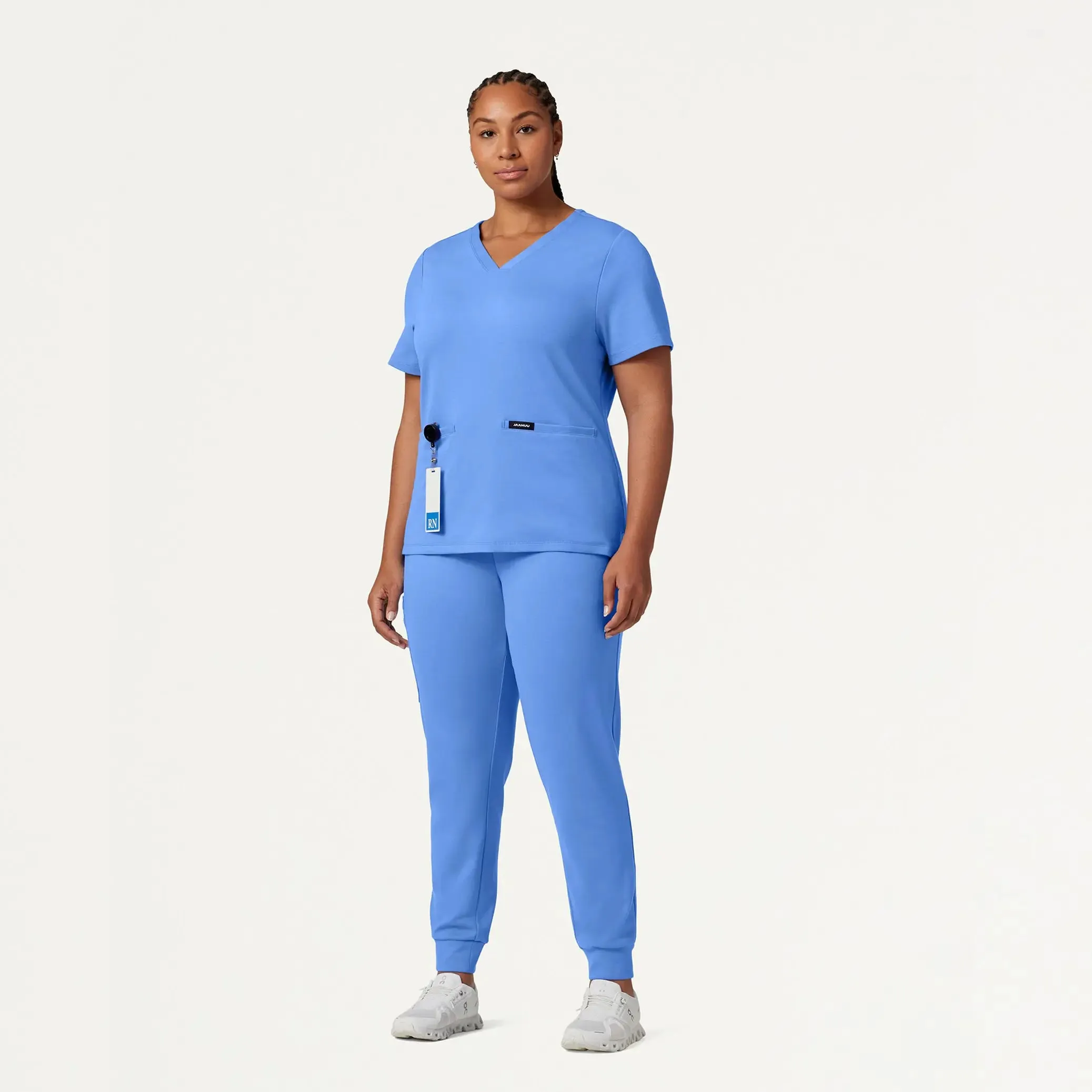 Jaanuu Women's Rubi Slim ULTRAsoft Scrub Jogger - Ceil Blue