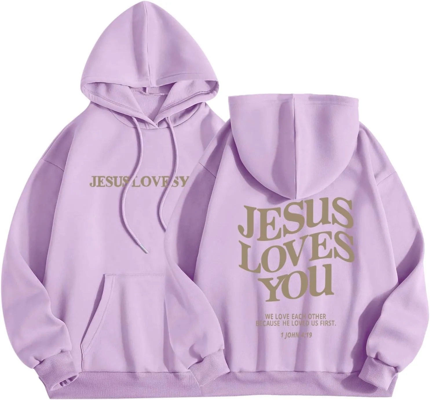 Jesus Loves You Hoodie Christian Jesus Saves Faith Sweatshirt Man Woman Pullover Tops Y2K Clothes Streetwear Gift