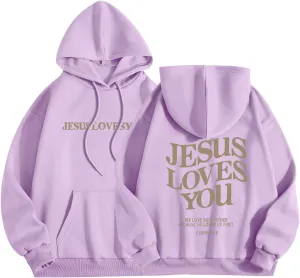Jesus Loves You Hoodie Christian Jesus Saves Faith Sweatshirt Man Woman Pullover Tops Y2K Clothes Streetwear Gift