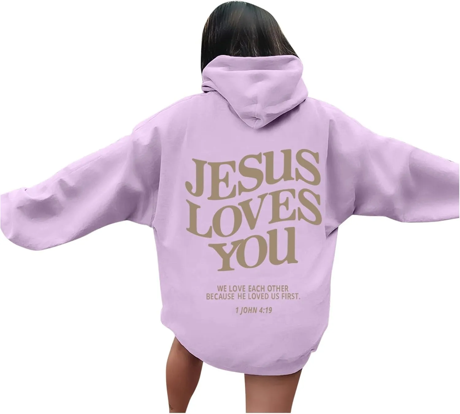 Jesus Loves You Hoodie Christian Jesus Saves Faith Sweatshirt Man Woman Pullover Tops Y2K Clothes Streetwear Gift
