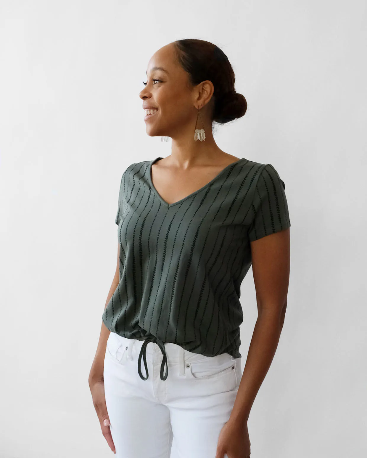 KATILLIA printed top in Jungle Green