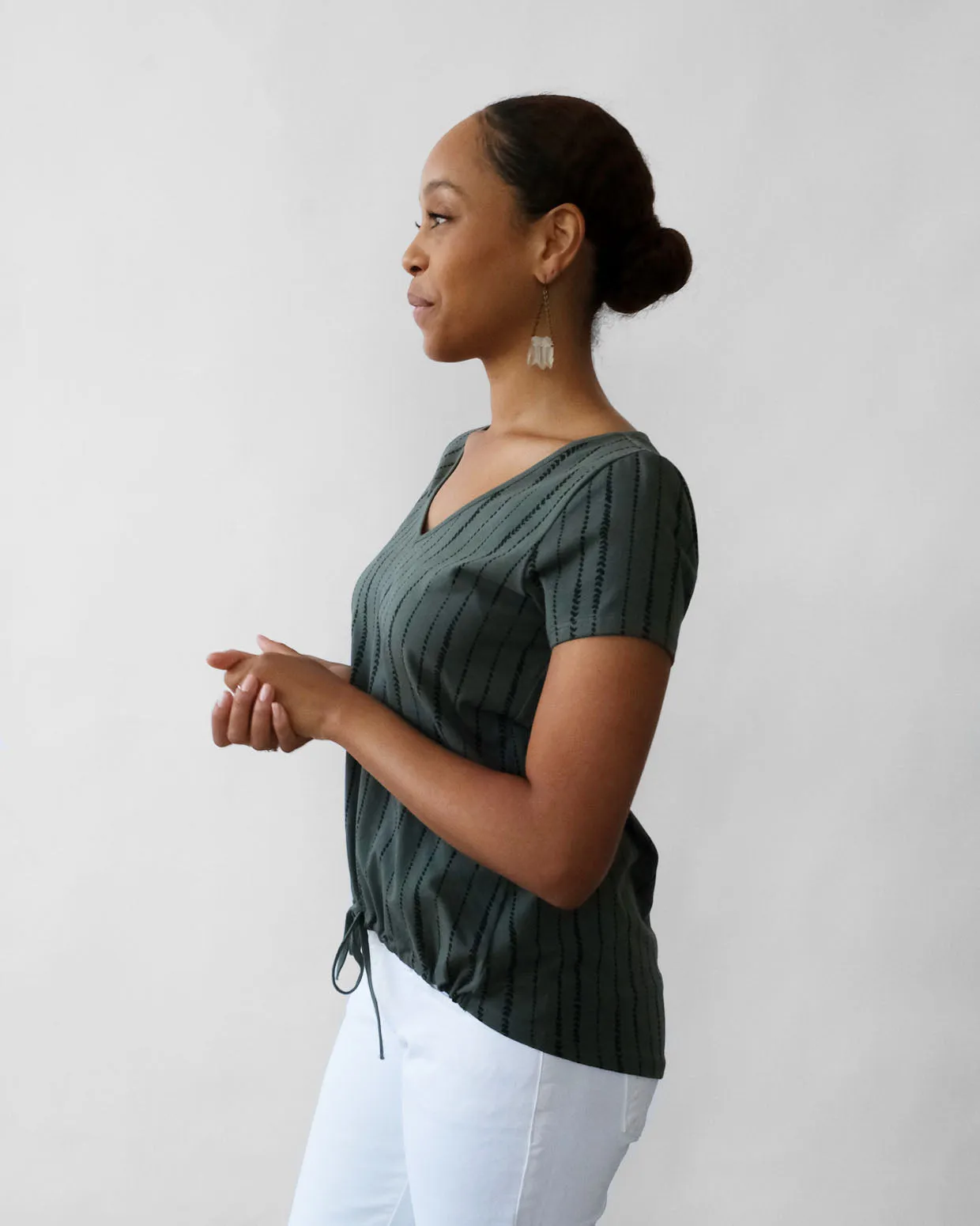 KATILLIA printed top in Jungle Green