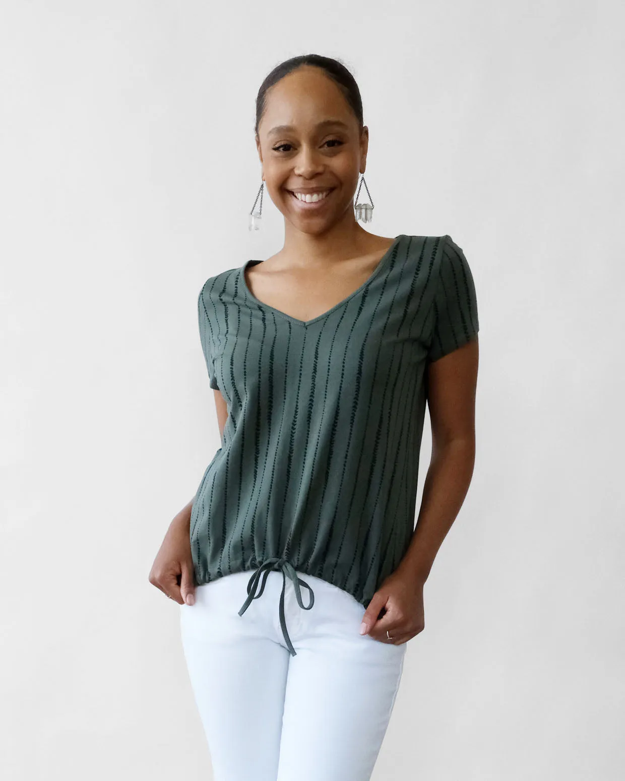 KATILLIA printed top in Jungle Green