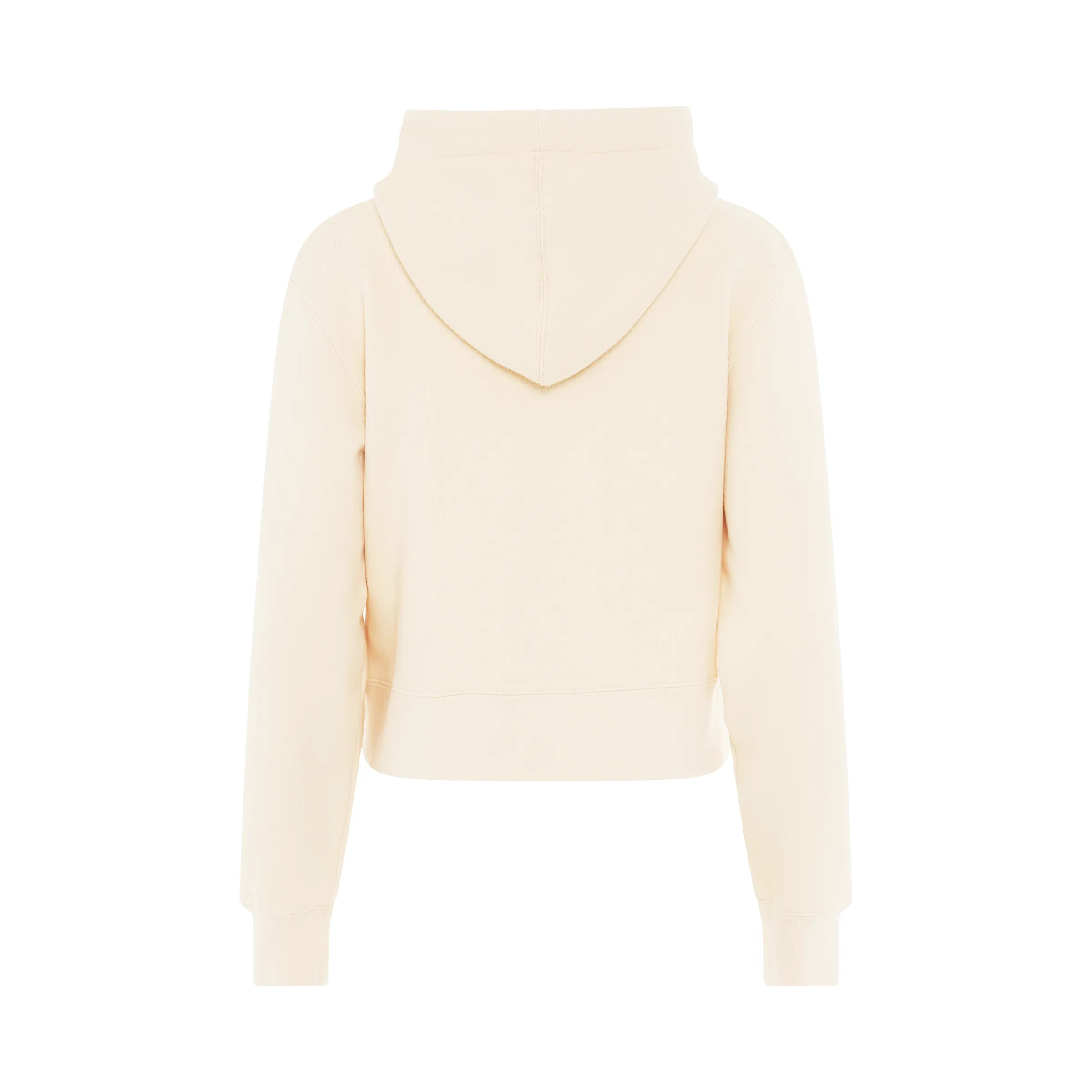 Leopard Bear Fitted Hoodie in Off White