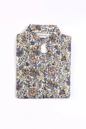 Long Sleeved Floral Cotton Lawn Blouse