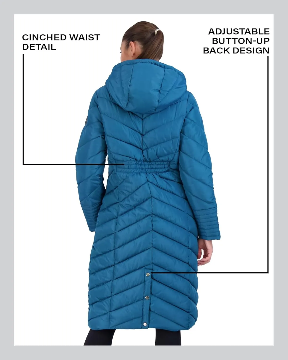 Madden Girl Women's Maxi Puffer Jacket - Long Quilted Puffer Coat (Sizes: S-3X)