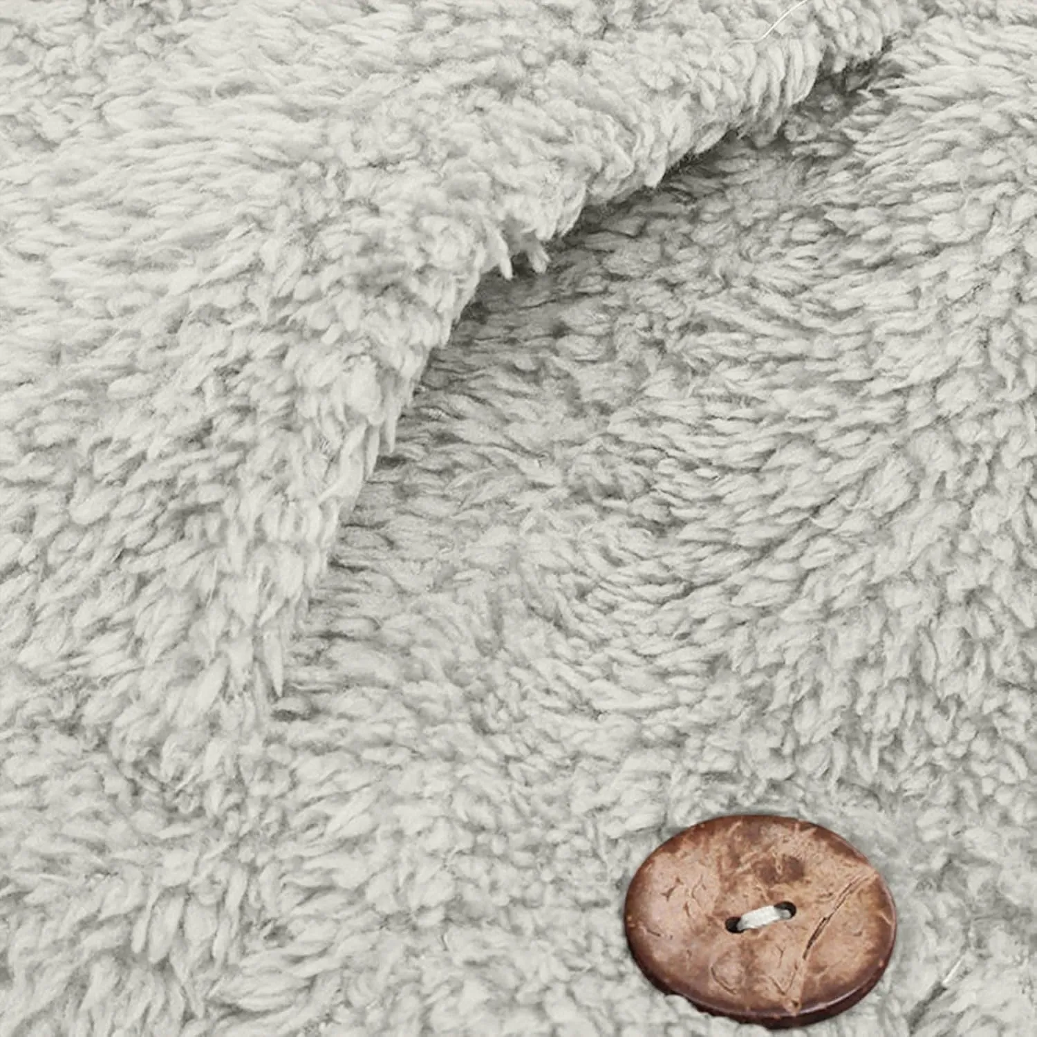 maisdgop Womens Fuzzy Fleece Sherpa Hoodies Oversized Teddy Bear Coat Button down Sweatshirt with Pockets Soft Fall Jackets