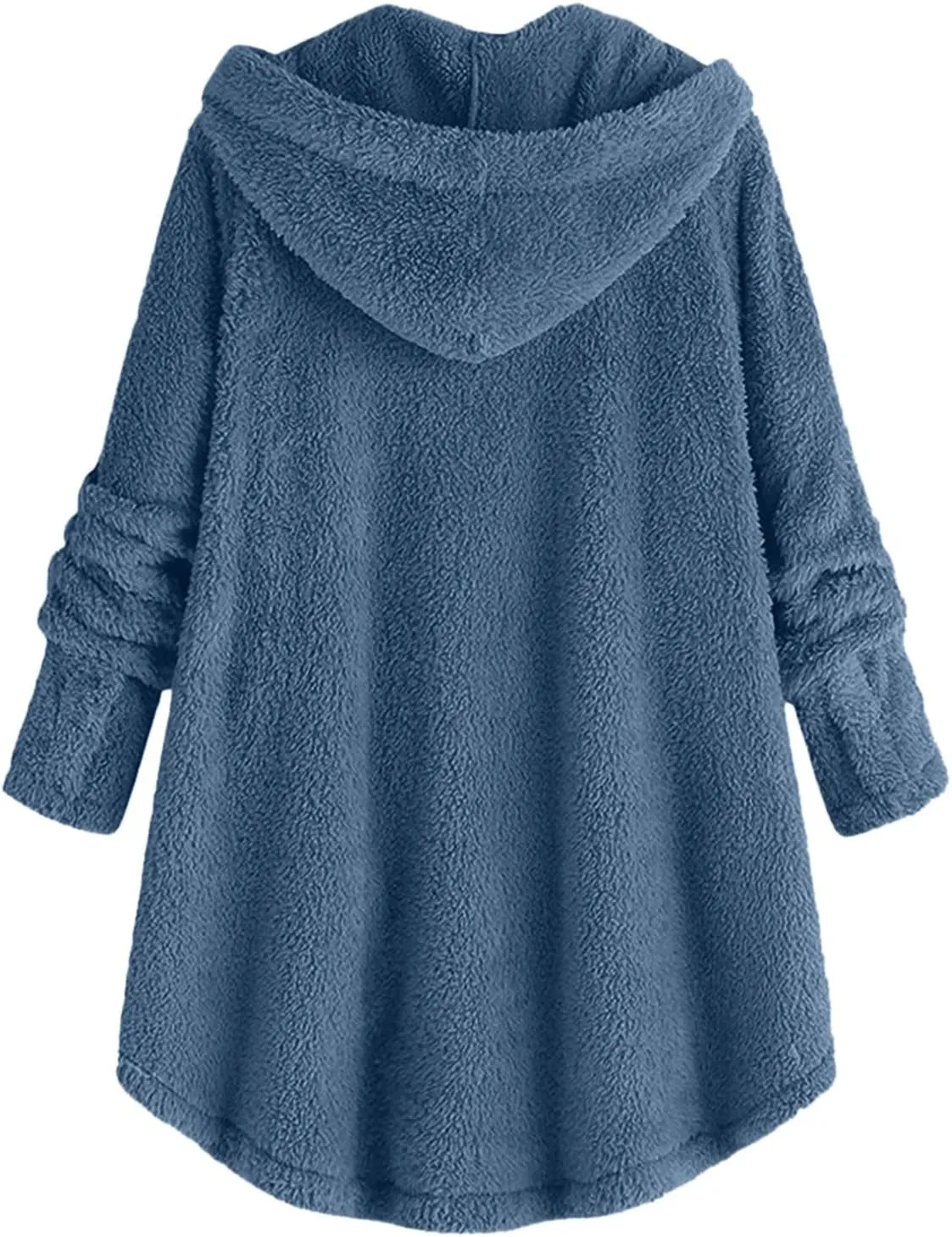 maisdgop Womens Fuzzy Fleece Sherpa Hoodies Oversized Teddy Bear Coat Button down Sweatshirt with Pockets Soft Fall Jackets
