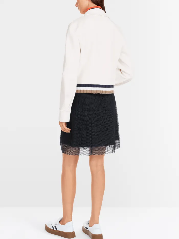 Marc Cain Sports Women's Off White Jersey Blazer In Bomber Style YS 34.06 J09 Col 110