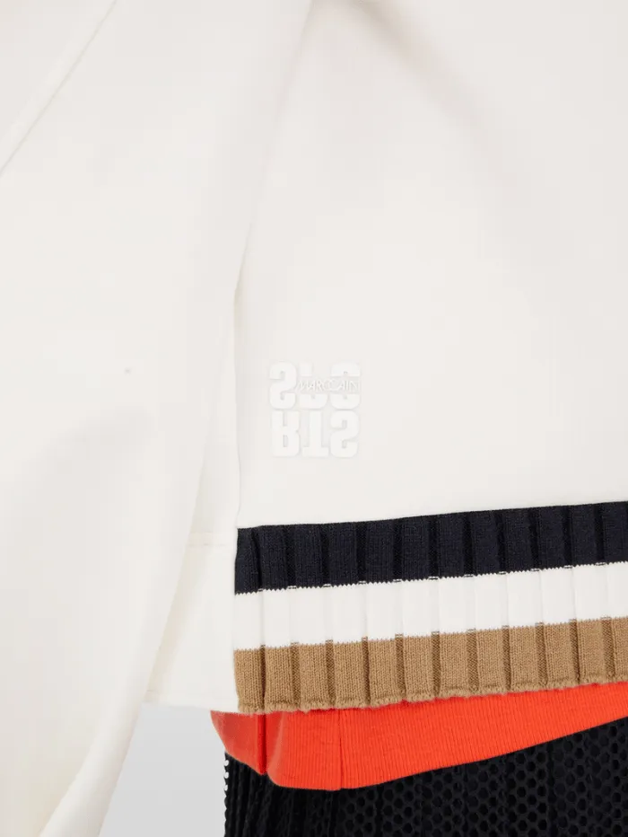 Marc Cain Sports Women's Off White Jersey Blazer In Bomber Style YS 34.06 J09 Col 110