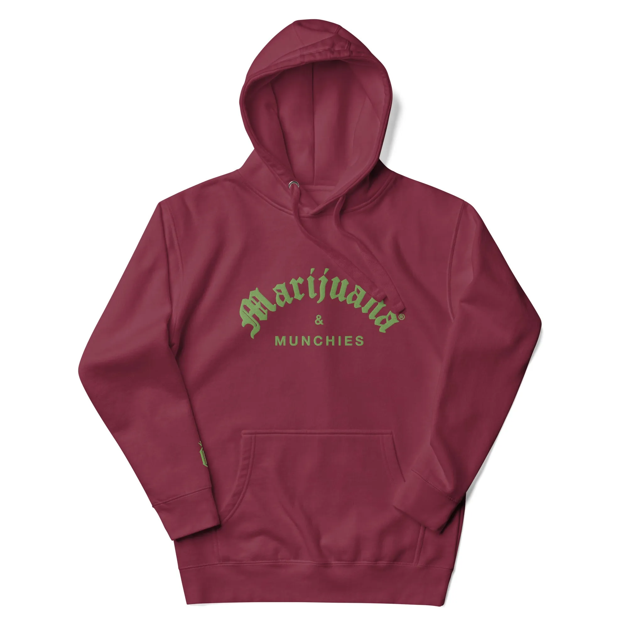 MARIJUANA & MUNCHIES EMBROIDERY HOODIE