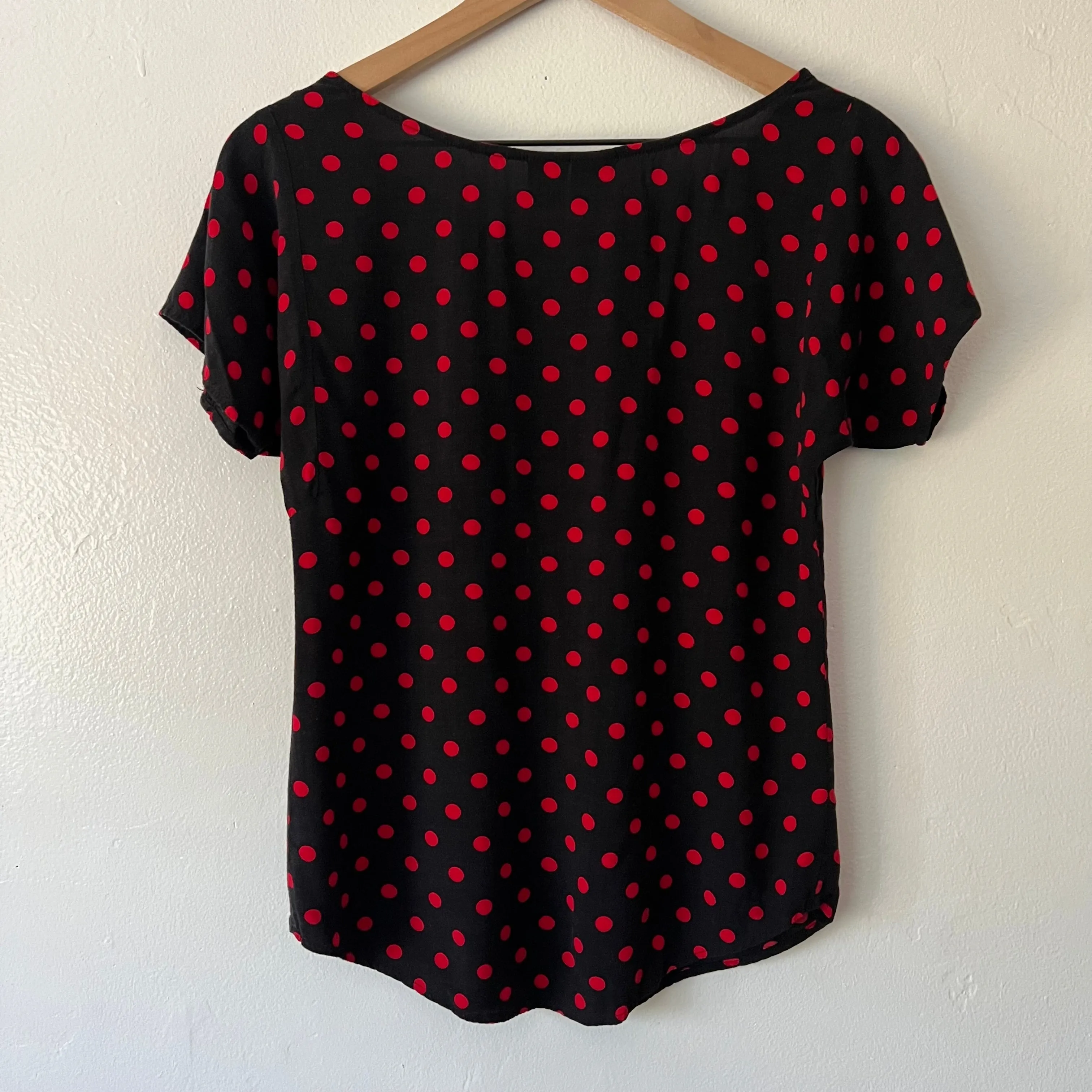 Material Girl Polkadot Short Sleeve Blouse