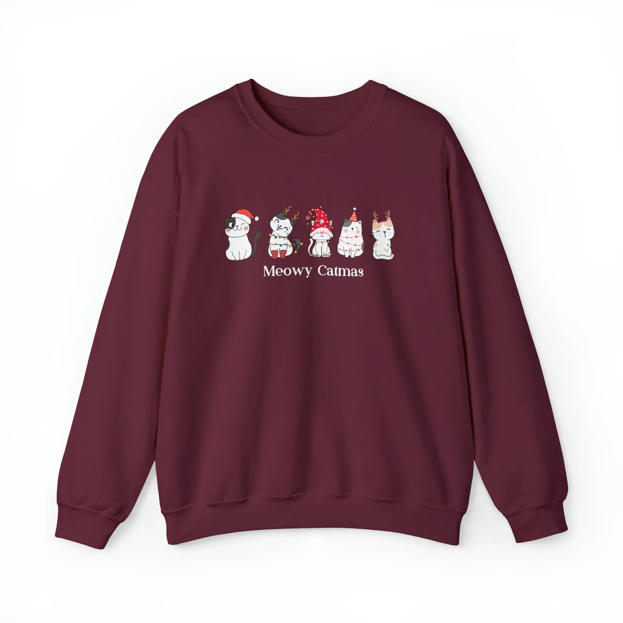 Meowy Catmas Christmas Sweatshirt, Womens Christmas Sweatshirt, Christmas Sweatshirts for Women, Christmas Women,Merry Christmas Sweatshirt