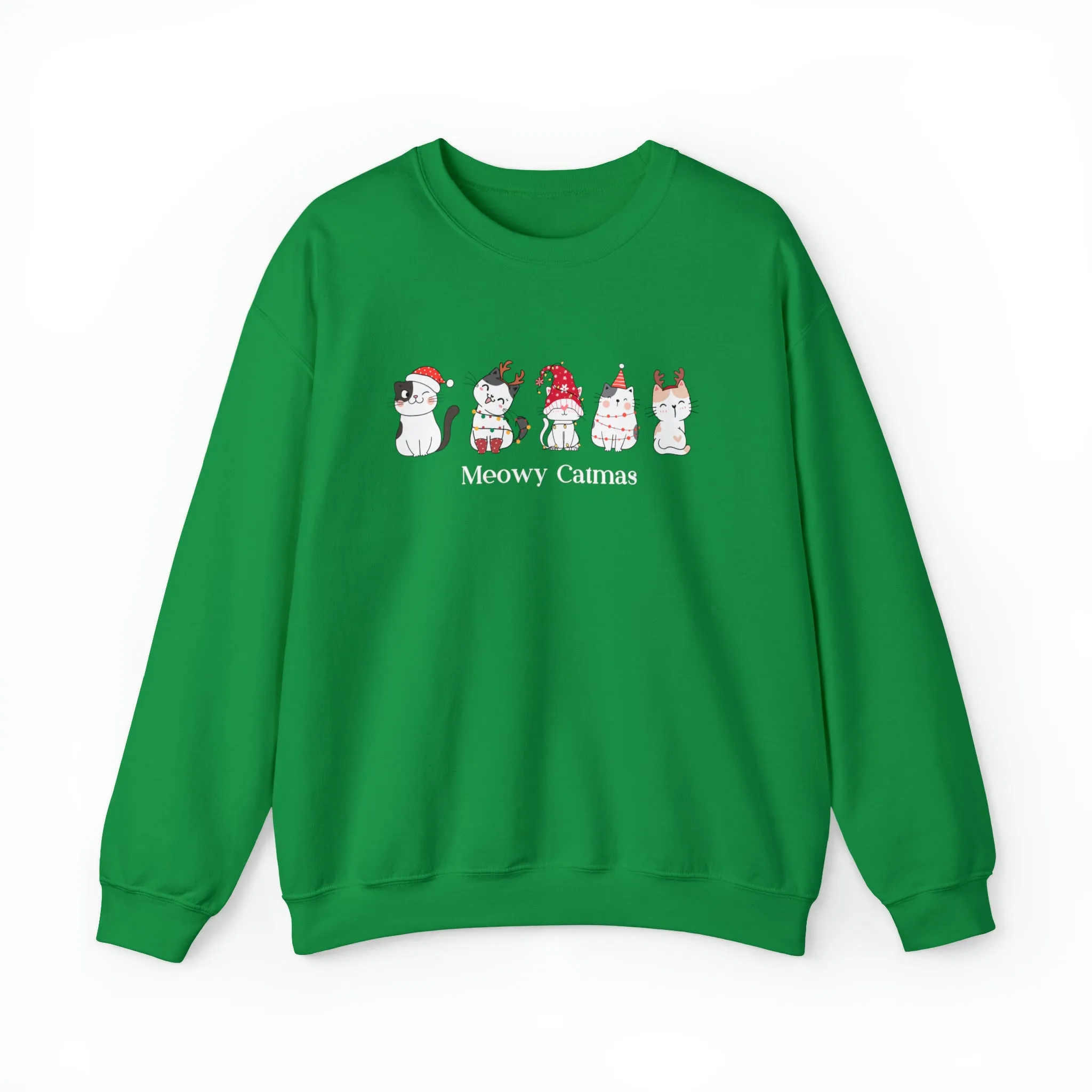 Meowy Catmas Christmas Sweatshirt, Womens Christmas Sweatshirt, Christmas Sweatshirts for Women, Christmas Women,Merry Christmas Sweatshirt