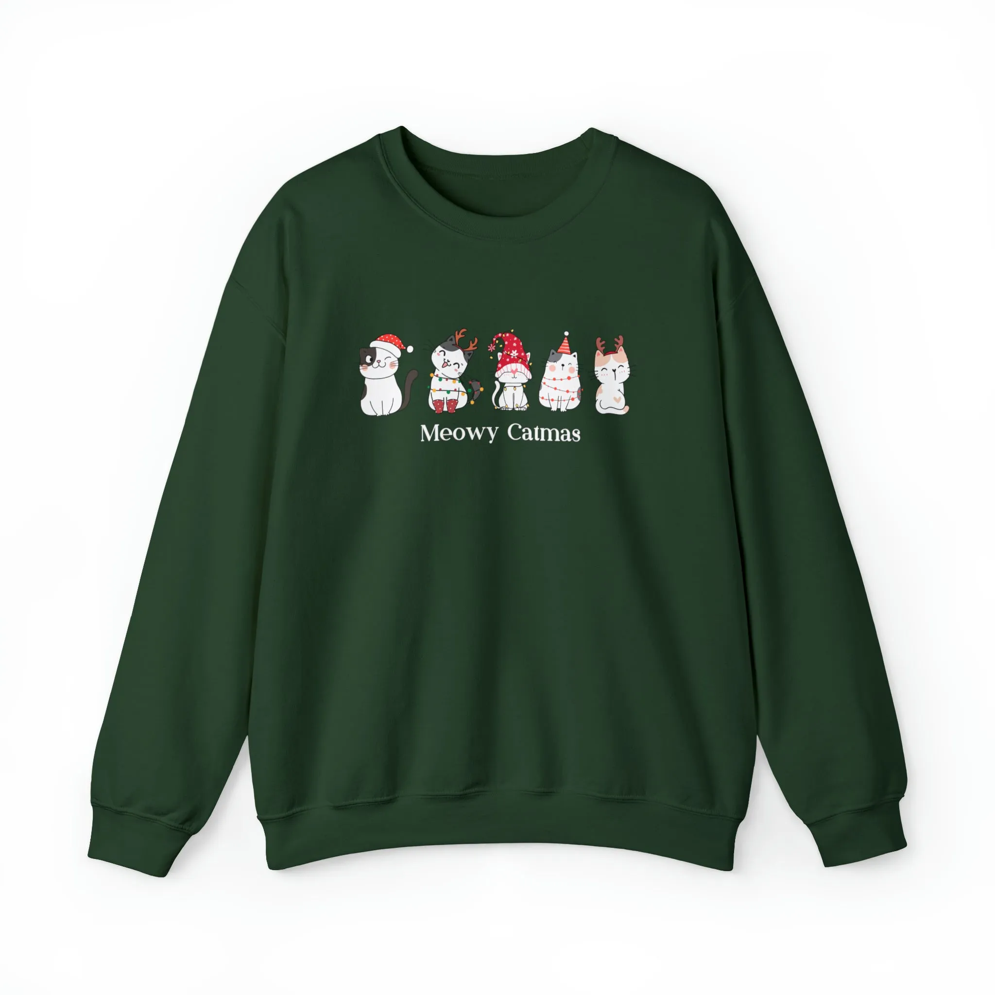 Meowy Catmas Christmas Sweatshirt, Womens Christmas Sweatshirt, Christmas Sweatshirts for Women, Christmas Women,Merry Christmas Sweatshirt