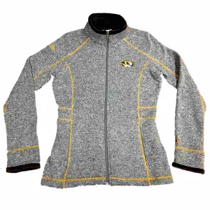 Missouri Tigers Champion Women Light Gray Fitted Zip Up Fleece Lined Jacket (M)