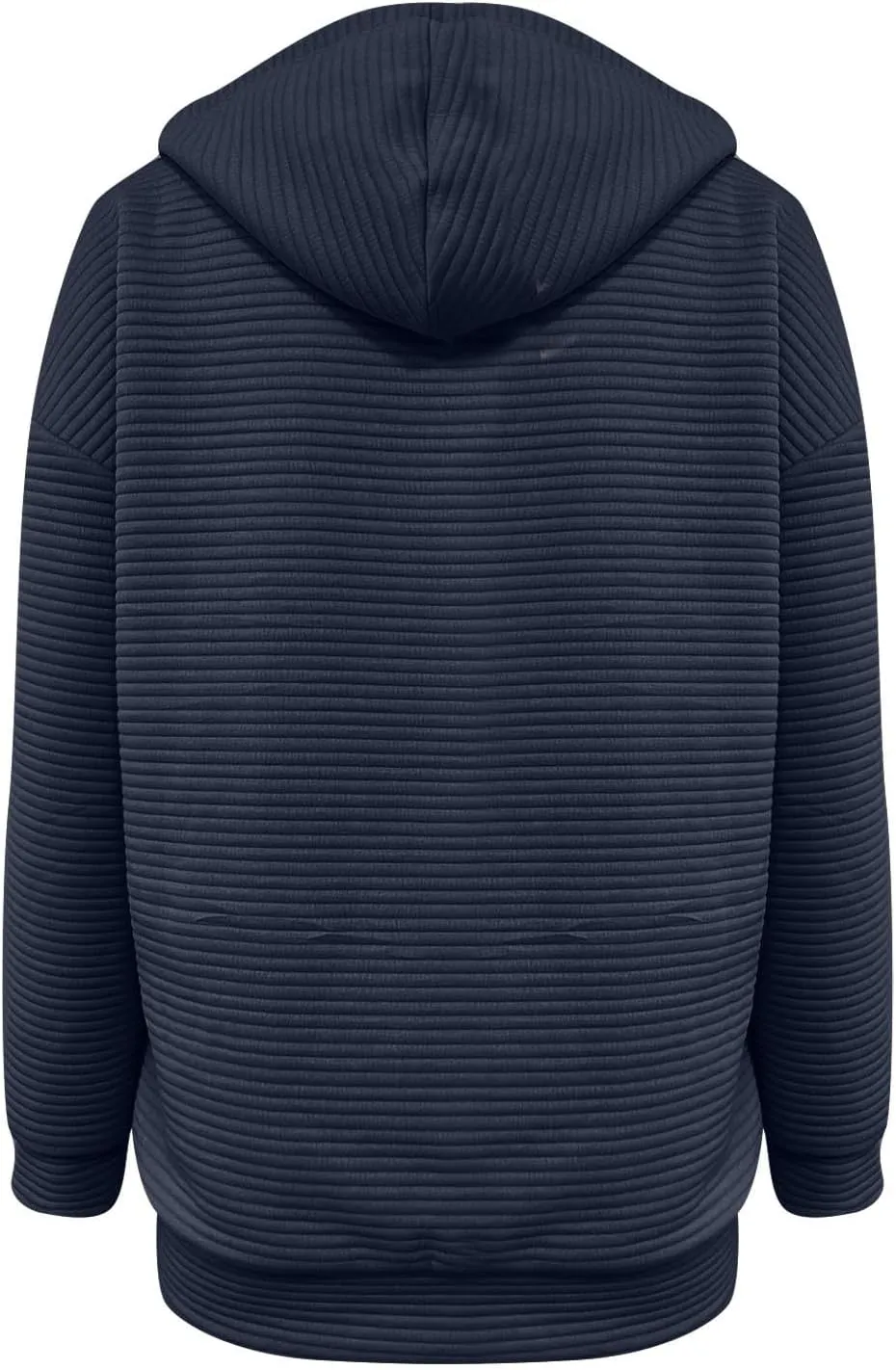 NaRHbrg Oversized Hoodies for Women Full Zip Up Long Sleeve Sweatshirts Casual Waffle Knit Drawstring Pullover Jackets Coat