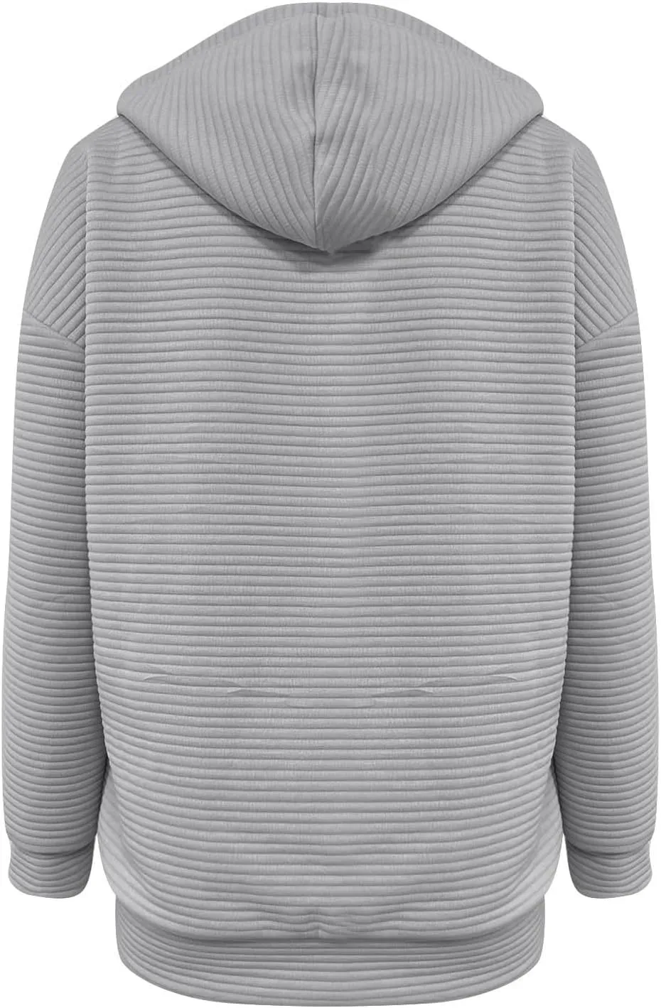 NaRHbrg Oversized Hoodies for Women Full Zip Up Long Sleeve Sweatshirts Casual Waffle Knit Drawstring Pullover Jackets Coat