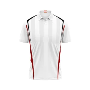 Next Print Customized Polo Neck White Jersey - Design 12