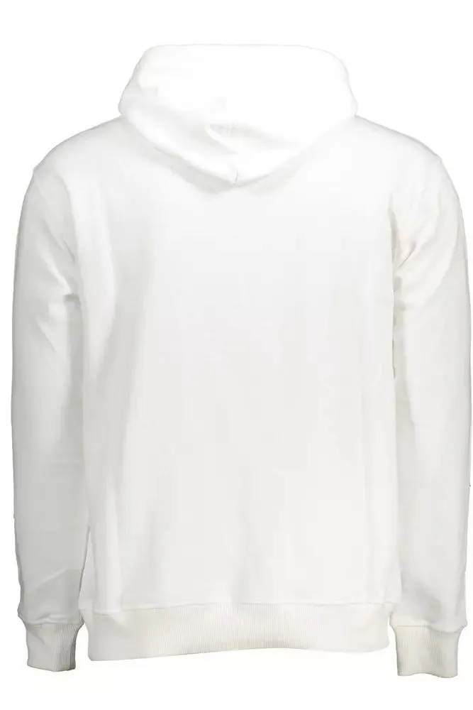 North Sails Sleek White Cotton Hooded Sweatshirt