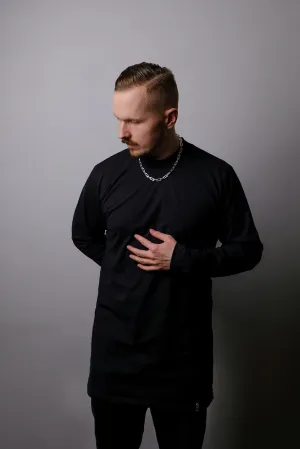 Onyx Extra Long Turtleneck Long Sleeve Black