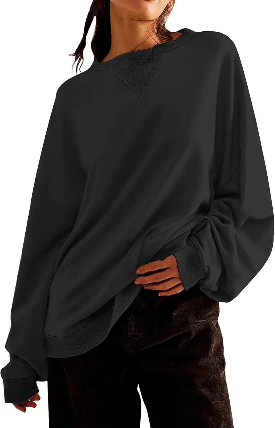 Oversized Crewneck Sweatshirt For Women Fall Fashion 2024 Casual Loose Soft Pullover Tops Long Sleeve y2k Clothes