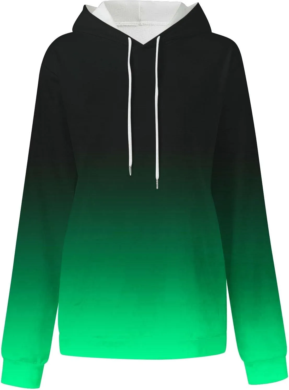 Oversized Hoodies For Women 2024 Trendy Gradient Color Long Sleeve Hooded Sweatshirt Loose Fall Pullover Hoodie