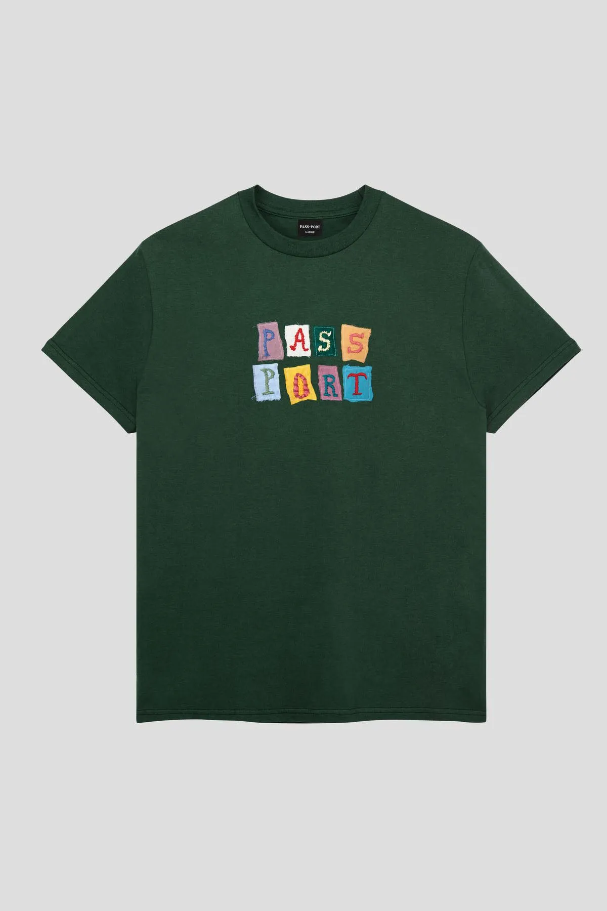 PASS~PORT PATCHWORK TEE - FOREST GREEN