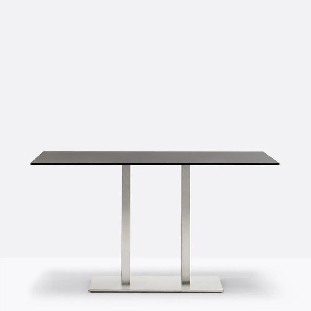 Pedrali Inox 4467 rectangular table base brushed steel H.73 cm.