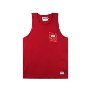 Petrol Men's Basic Tank Top Slim Fitting CVC Jersey Fabric Tank Top Trendy fashion Casual Top Crimson Sando for Men 126873-U (Crimson)
