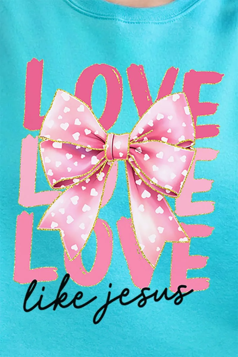 Pink Love Like Jesus Unisex NuBlend Crew Sweatshirt