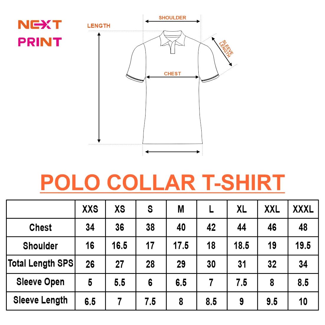 Polo Neck Printed Jersey Orange Design 31