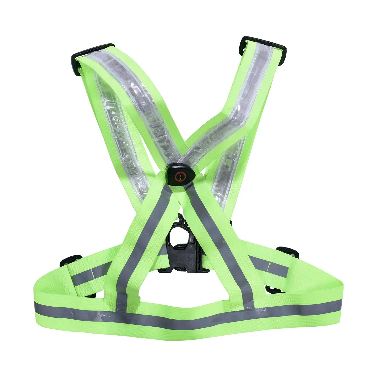 Reflective Vest USB Charging LED Luminous Safety Harness For Night Running