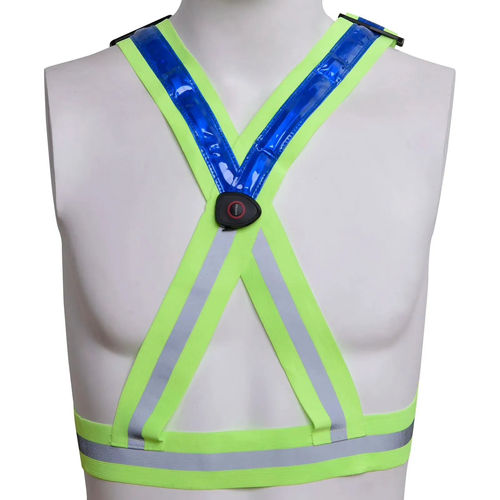 Reflective Vest USB Charging LED Luminous Safety Harness For Night Running