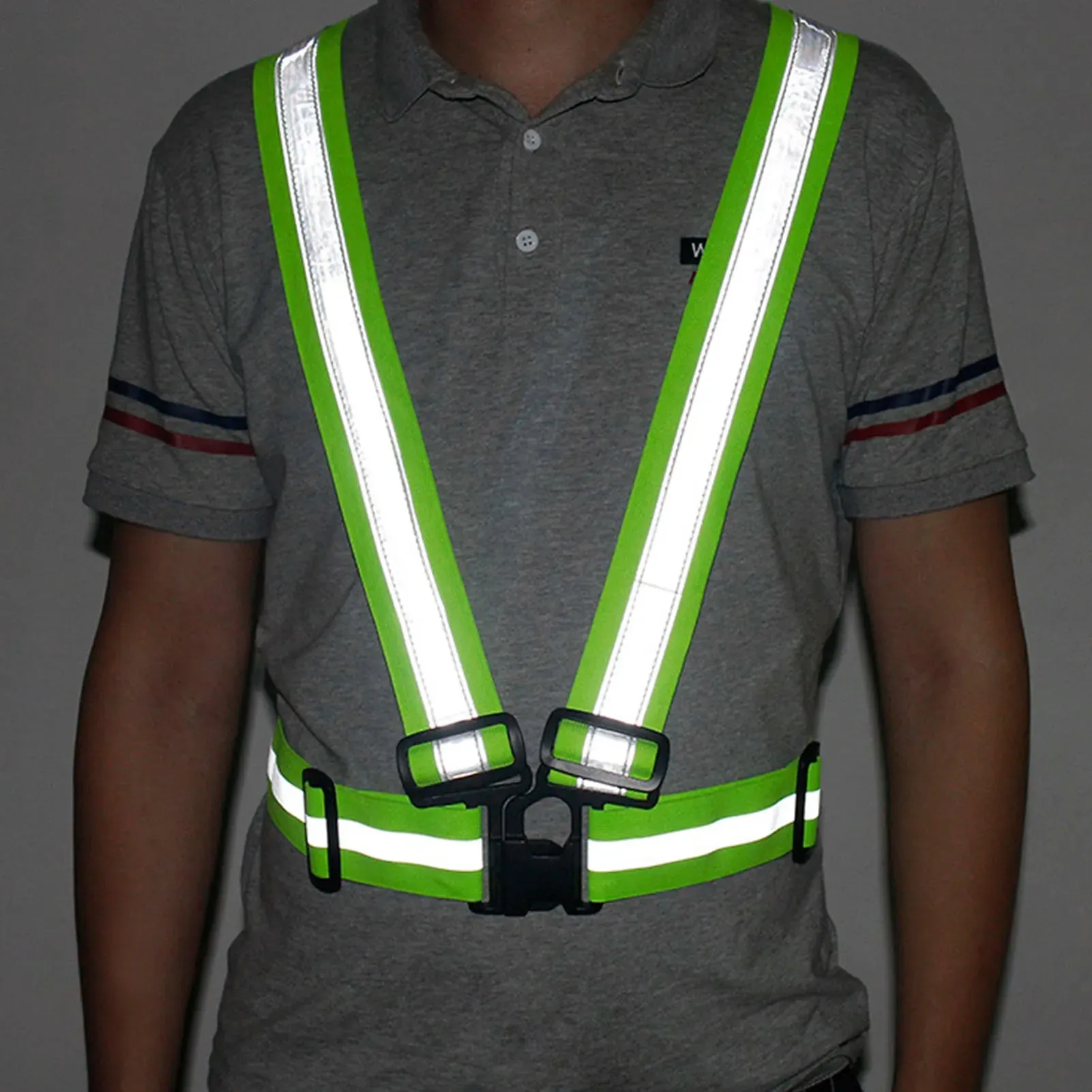 Reflective Vest USB Charging LED Luminous Safety Harness For Night Running