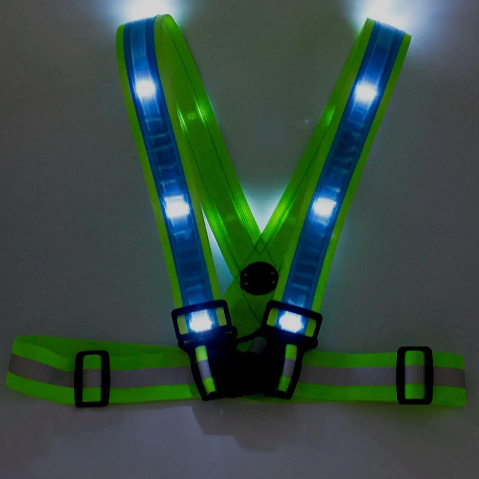 Reflective Vest USB Charging LED Luminous Safety Harness For Night Running