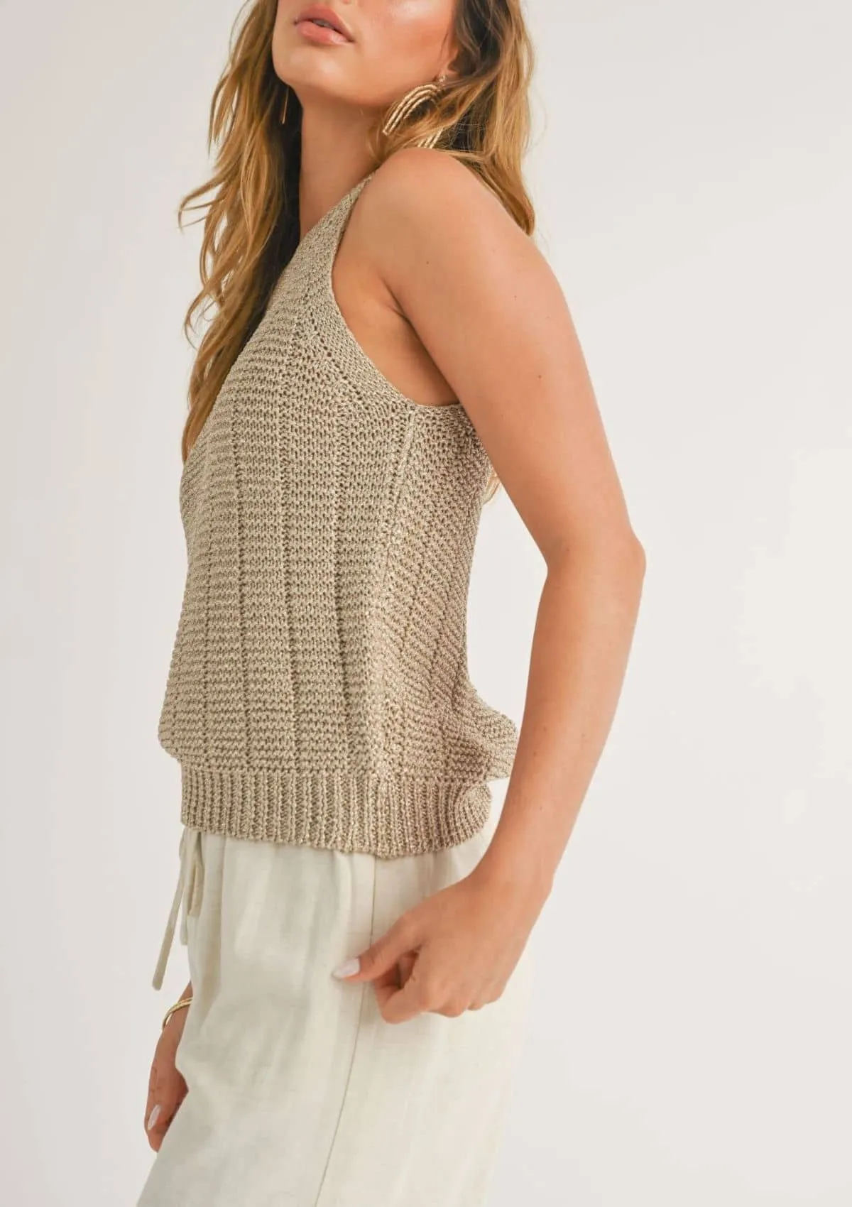 Savannah Halter Sweater - Gold