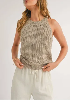 Savannah Halter Sweater - Gold