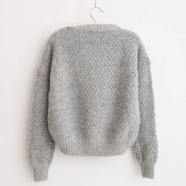Scoop Pure Color Long Sleeves Cabel Sweater