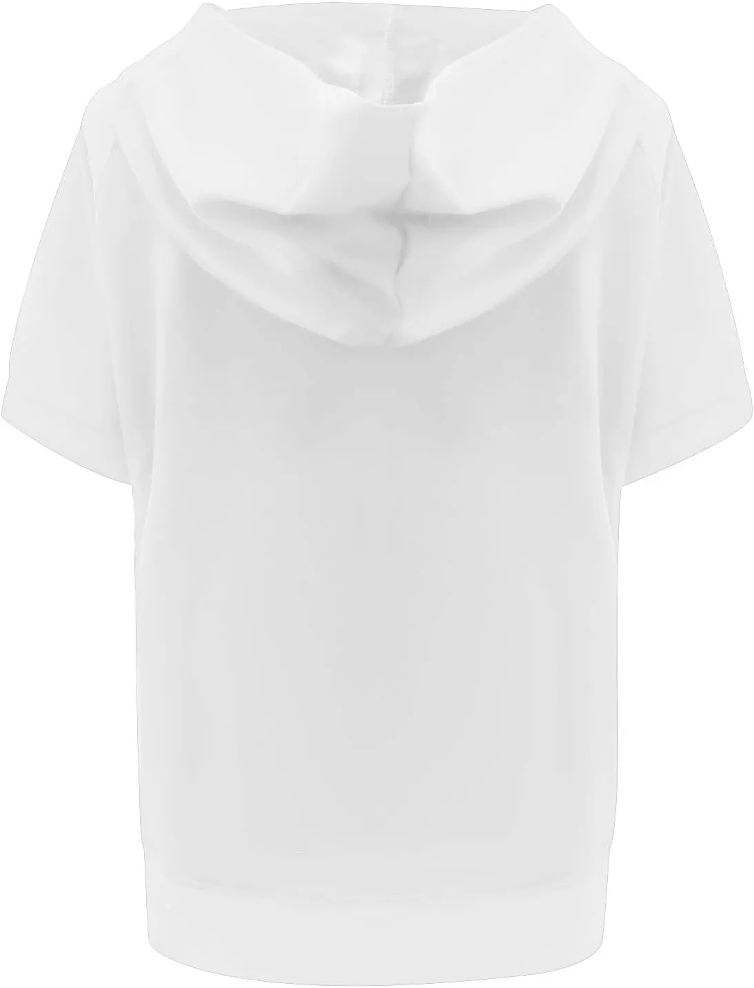 Short Sleeve Sweatshirt Women Oversized Half Zip Hoodies Casual Pullover Tops