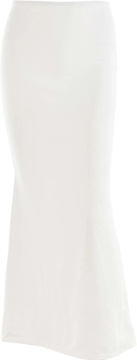 Sleek & Sexy Pure Color Bodycon Midi Skirt for Women Versatile High Waist Pencil Skirt Skirt Topper