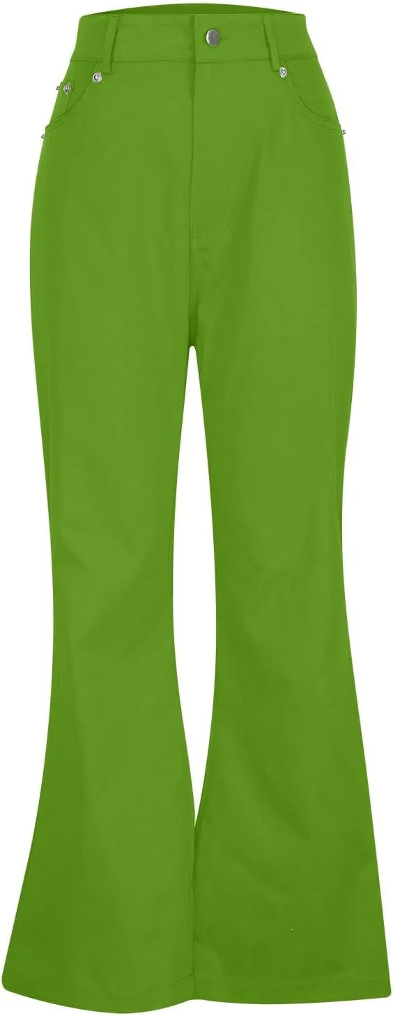 Slim Fit Skinny Bell Bottom Suit Pants for Men 60s 70s Retro Trousers Mens Comfortable Stretch Flared Pants for Disco Party