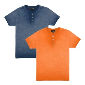 Slub Henley 2 Pack