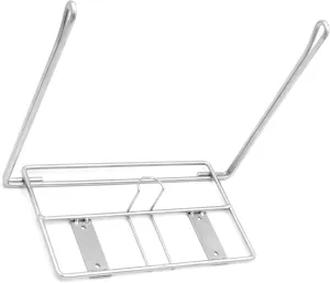 SSWBasics Hanging Plastic Bag Holder - Convenient T-Shirt Storage (11 x 6 x 21") - Sturdy Metal Holder for Easy Access