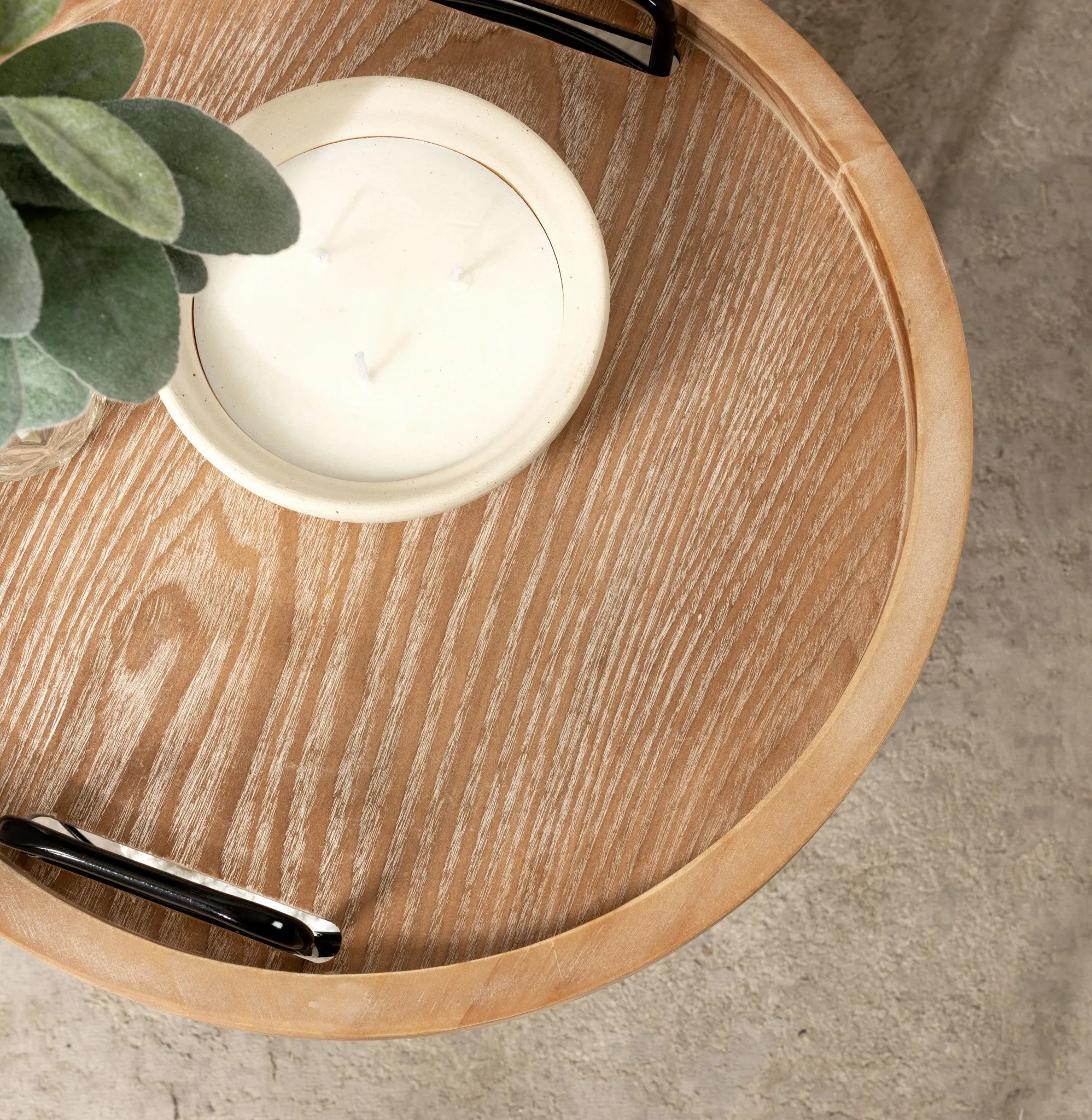 Tenby Nesting Metal and Wood Tray Basket End Tables