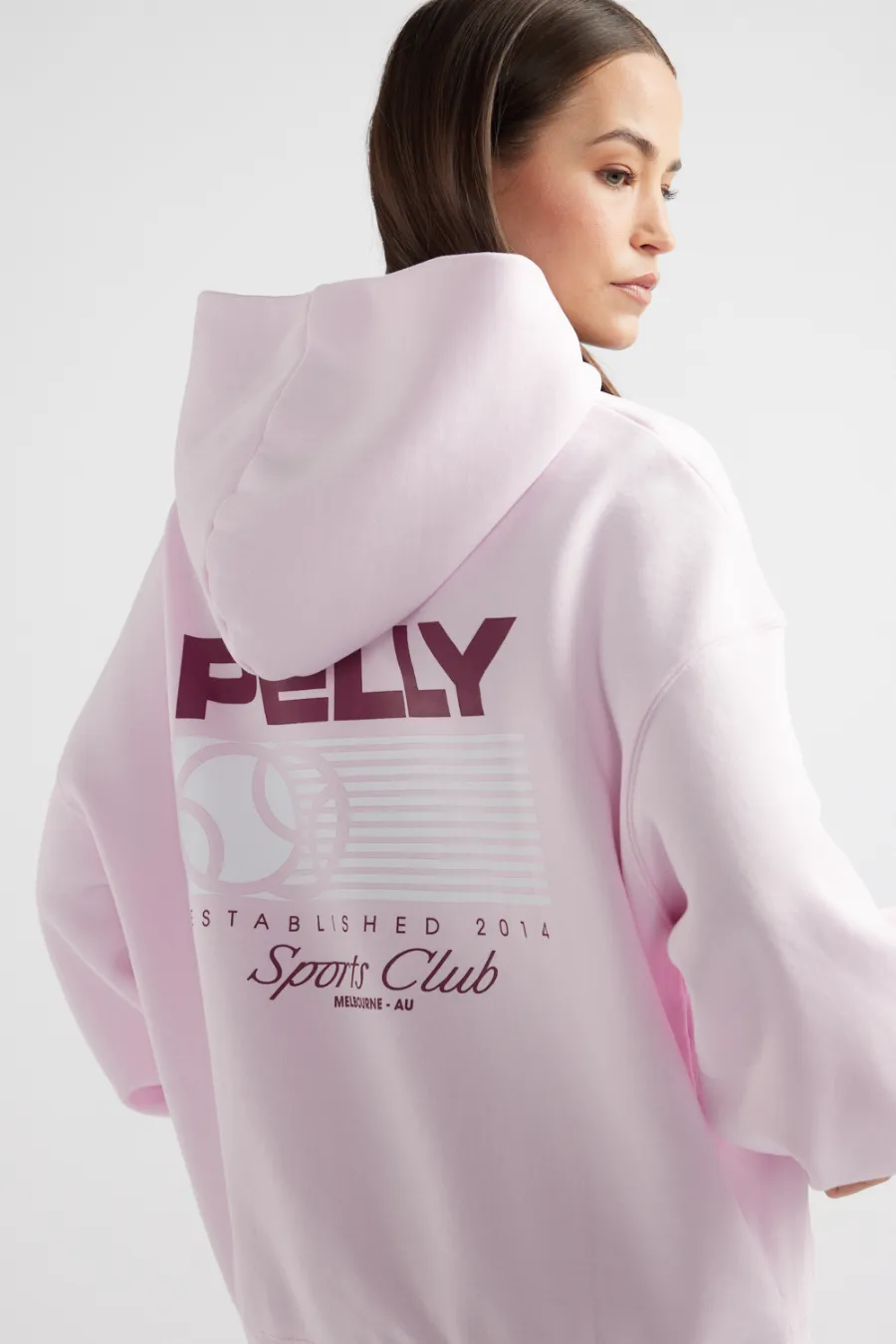Tennis Logo Hoodie Candy Pink