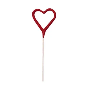 The Mini Red Heart Sparkler Wand