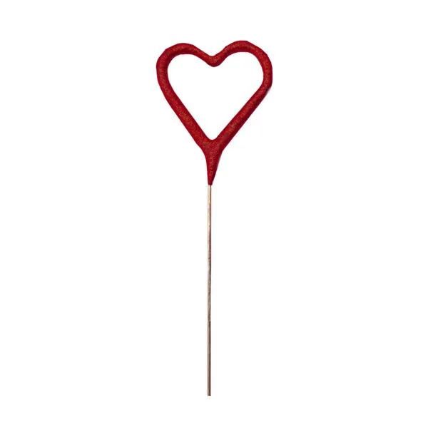 The Mini Red Heart Sparkler Wand